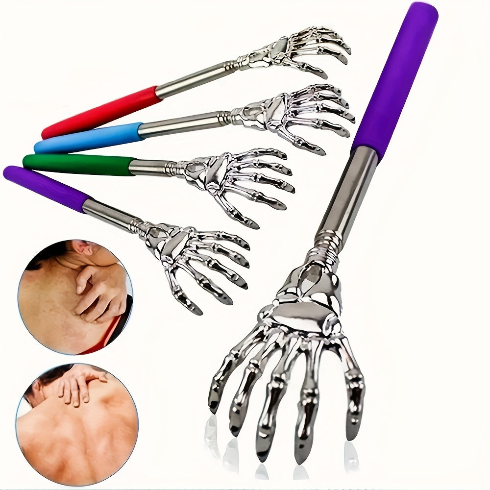 1pc Stainless Steel Extendable Back Scratcher - Portable, No-Battery Needed, Perfect for Health & Wellness Enthusiasts