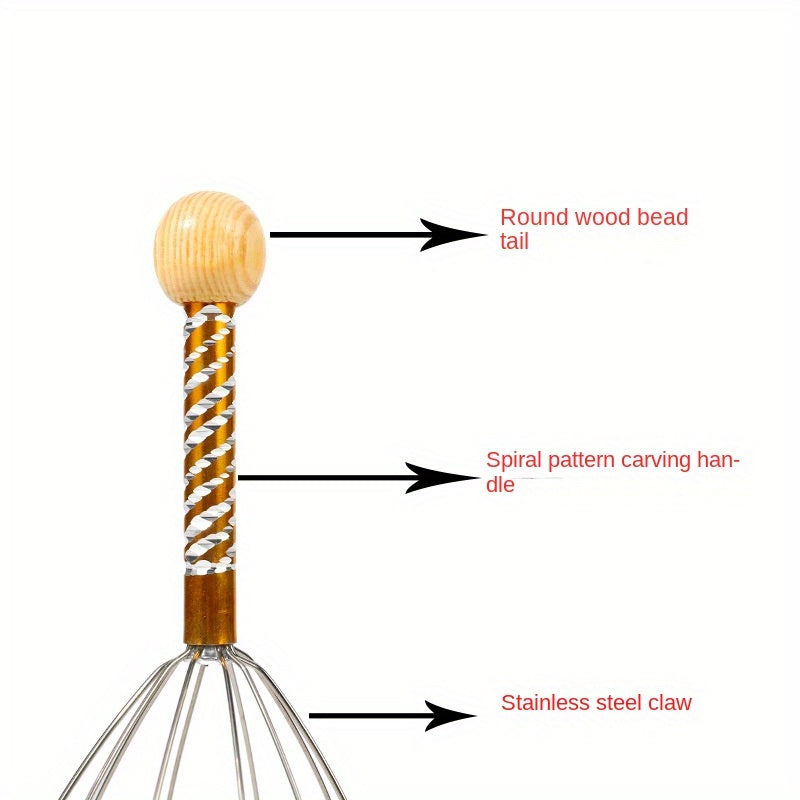 1Pc Random Color Fashion Stainless Steel Scalp Massager - Relaxing Wellness & Relaxation Tool for Neck and Head Massage - Octopus-Shaped Equipment for Soothing Muscle Tension and Promoting Blood Circulation