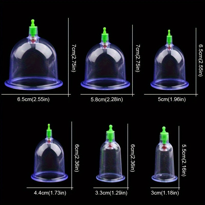 10PCS Cupping Therapy Set for Massage and Wellness, Vacuum Suction Cupping Kit for Muscle Relaxation, Pain Relief & Detox - Alcohol Free, Manual Operation Without Batteries