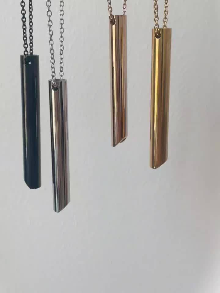 1 Piece Calming Breath Necklace - Wellness & Relaxation Accessory for Anxiety and Stress Reduction, Promoting Deep Breathing, Positive Thinking, and Panic Attack Relief, Ideal Gift for Men and Women Seeking Serenity