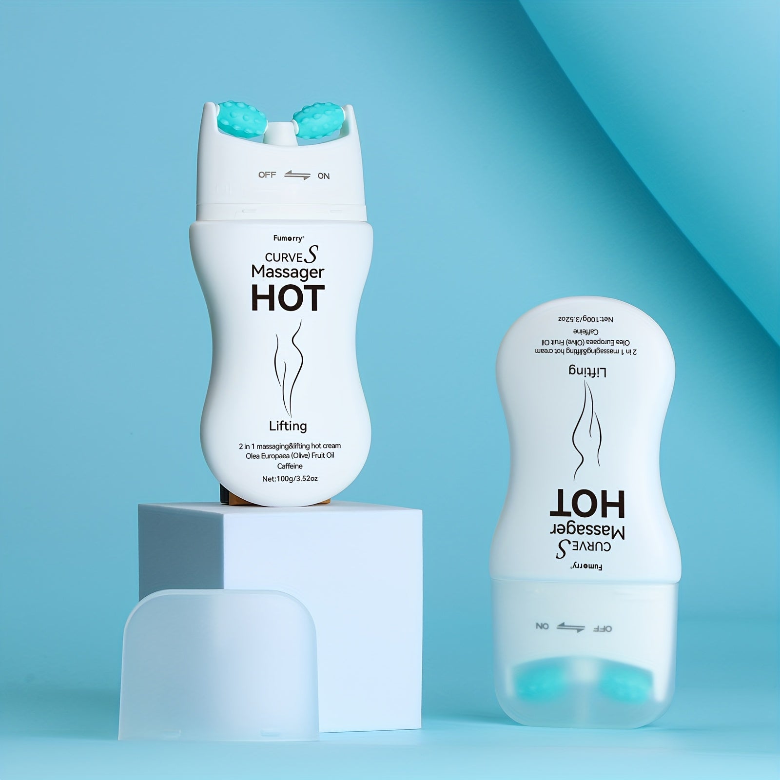 1 Bottle, Curve S Hot Lifting 2-in-1 Massaging Hot Cream - Moisturizing & Firming for Abdomen, Thighs, Buttocks & Arms, Hypoallergenic, All Skin Types, Double Roller Assisted Massage, 3.52 oz/, Beauty & Wellness|Soothing Skin