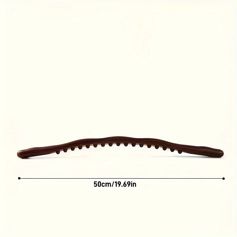 1pc Multifunctional Meridian Rolling Massage Stick for Neck, Lower Back, and Abdominal Massage - 19-Bead Professional Body Massager, Plastic, Unscented, Manual Operation, No Battery Required, Full Body Wellness Tool