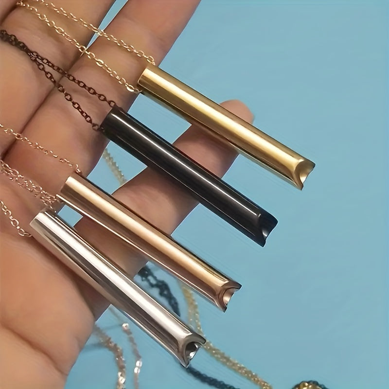 1 Piece Calming Breath Necklace - Wellness & Relaxation Accessory for Anxiety and Stress Reduction, Promoting Deep Breathing, Positive Thinking, and Panic Attack Relief, Ideal Gift for Men and Women Seeking Serenity