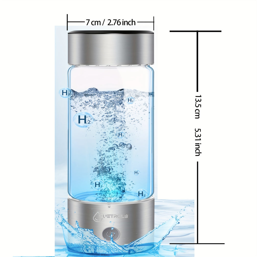 2 in1 Hydrogen Water Bottle, Hydrogen Water Generator, Portable Hydrogen Generator, Rechargeable Health Ionizer - Rich in Antioxidants for Wellness and Travel