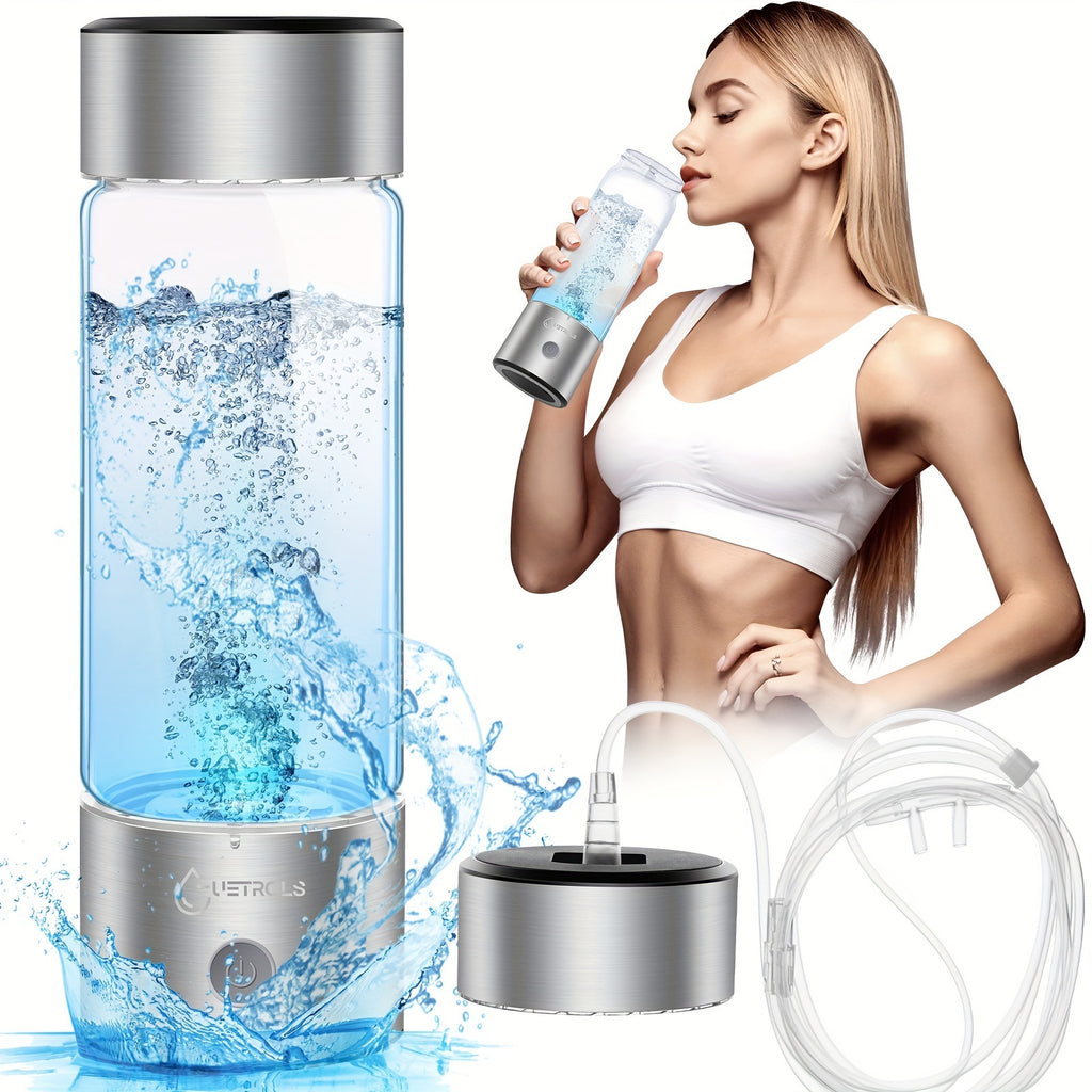 2 in1 Hydrogen Water Bottle, Hydrogen Water Generator, Portable Hydrogen Generator, Rechargeable Health Ionizer - Rich in Antioxidants for Wellness and Travel