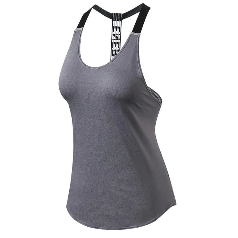 2024 Gym Tops Women's Sports Top Letter Backless Shirts Sleeveless Yoga Tops Fitness Running Quick Dry Tank Crop Top
