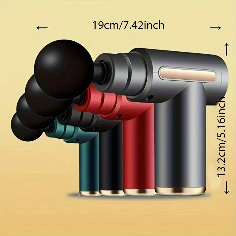 1 Massage Gun, Deep Muscle Handheld Massager for Body, Back and Neck Pain, Ultra-Compact and Elegant Design, High Torque Drive, 6 Modes and 6 Gears