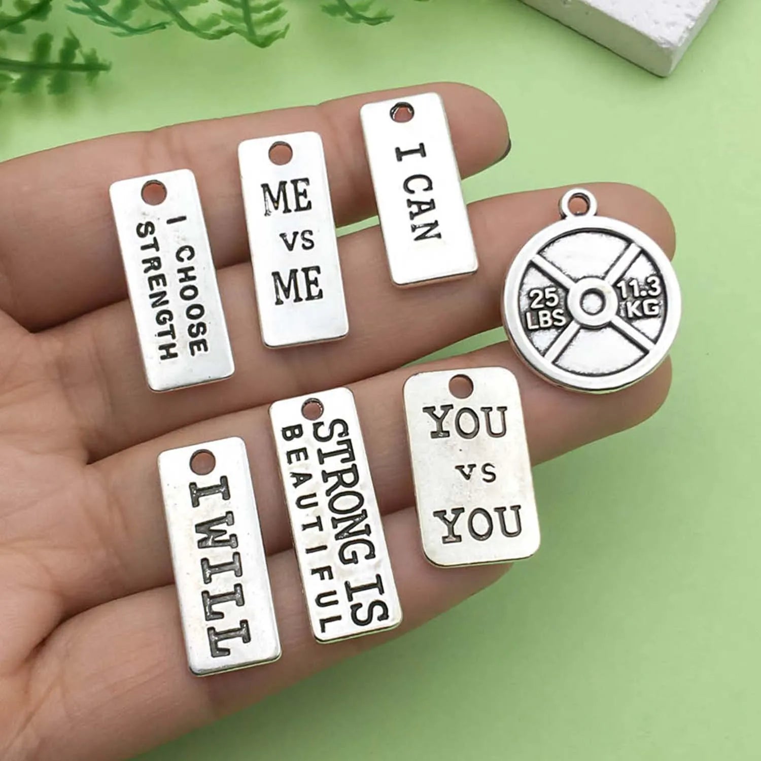 10/13pcs Antique Silvery Fitness Equipment Charms Alloy Weightlifting, Dumbbell Pendants for DIY Jewelry Making Accessories