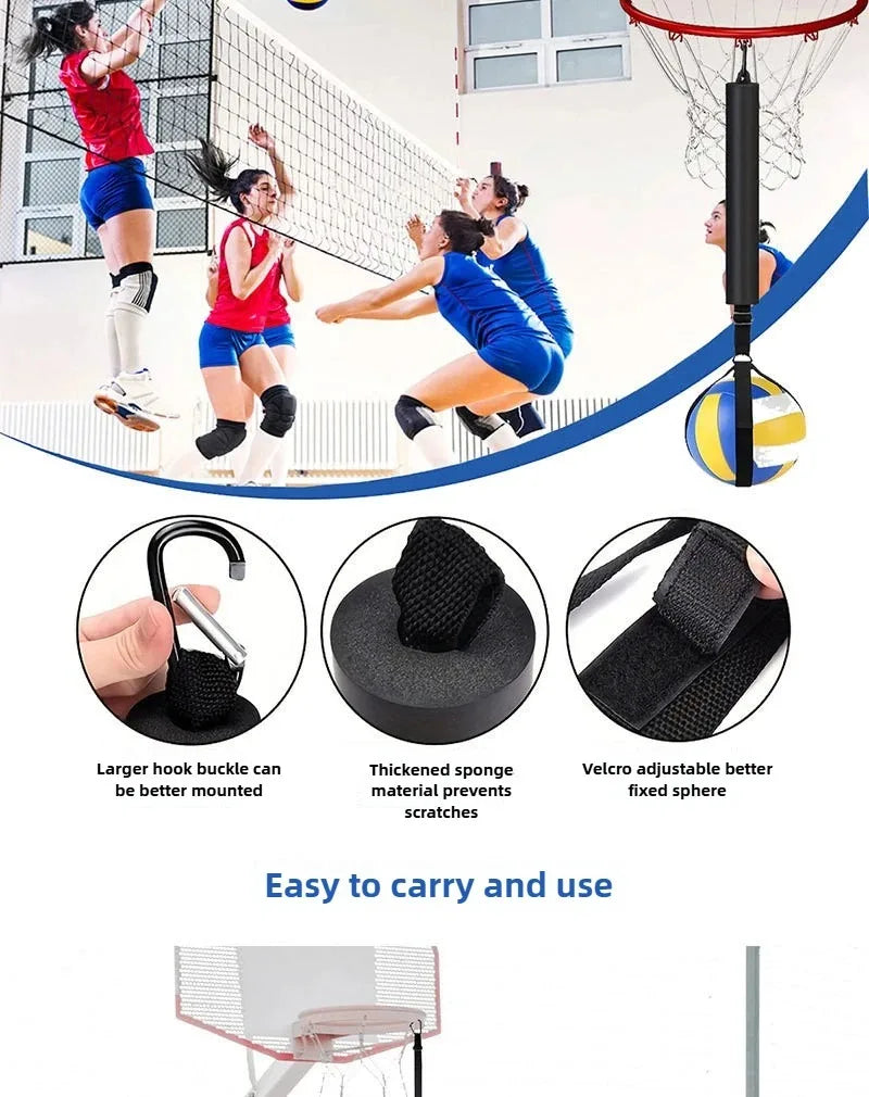 .Practice Volleyball Spike Training Accessories Adjustable Trainer Volleyball Assist System Outdoor Volleyball Training Sports..