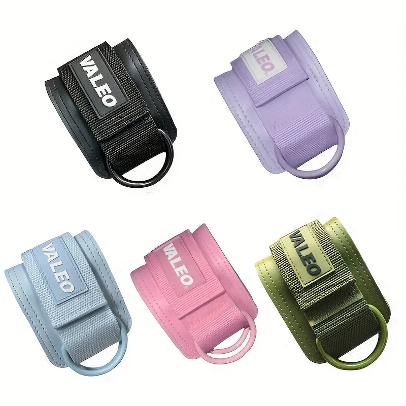 1Pc Adjustable Ankle Support Strap with D-Ring Buckle - Comfortable Pu Material, Suitable for Gym, Fitness, Muscle Training, and Leg Stretching - Available in Purple, Blue, Black, Pink, Green, Gym Accessories