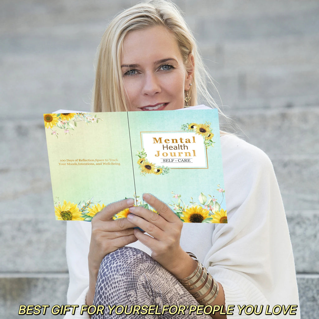 100-Day  Mental Wellness Journal -  Guided Diary for Self-Care, Meditation & Emotional Tracking - Mental Daily Journal