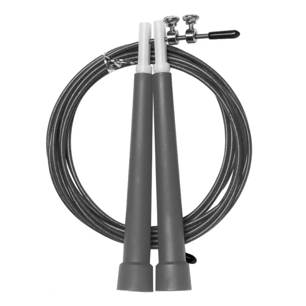 1 Set Steel Wire Jump Rope with Ergonomic Handle Weighted Adjustable Fitness Rope Skipping Workout Equipment for Kids Adults