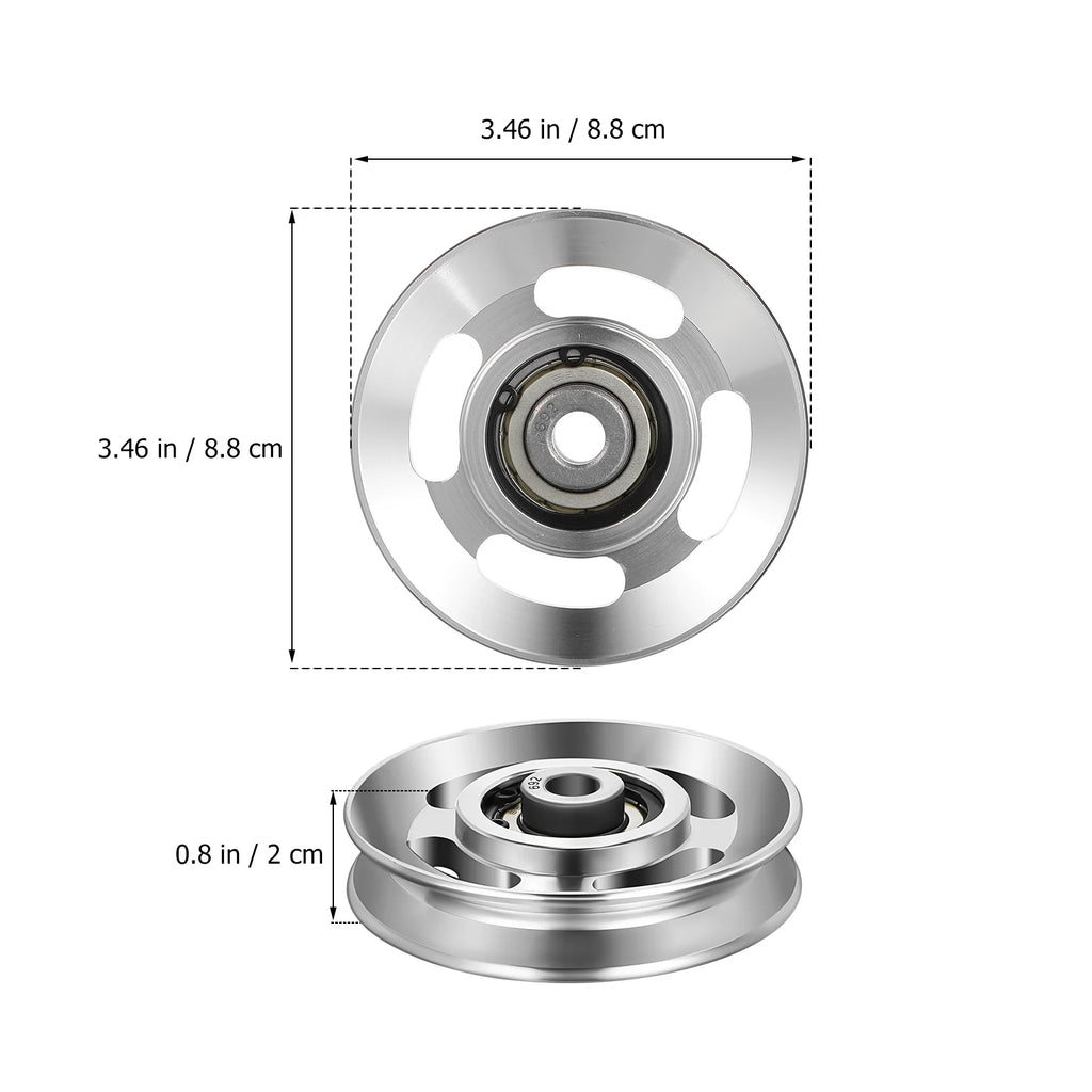 10 PCS Aluminum Pulley Accessories Cable Wheel Gym Belt Equipment Wheels cable machine wheel home Fitness Exercise Alloy Pulleys