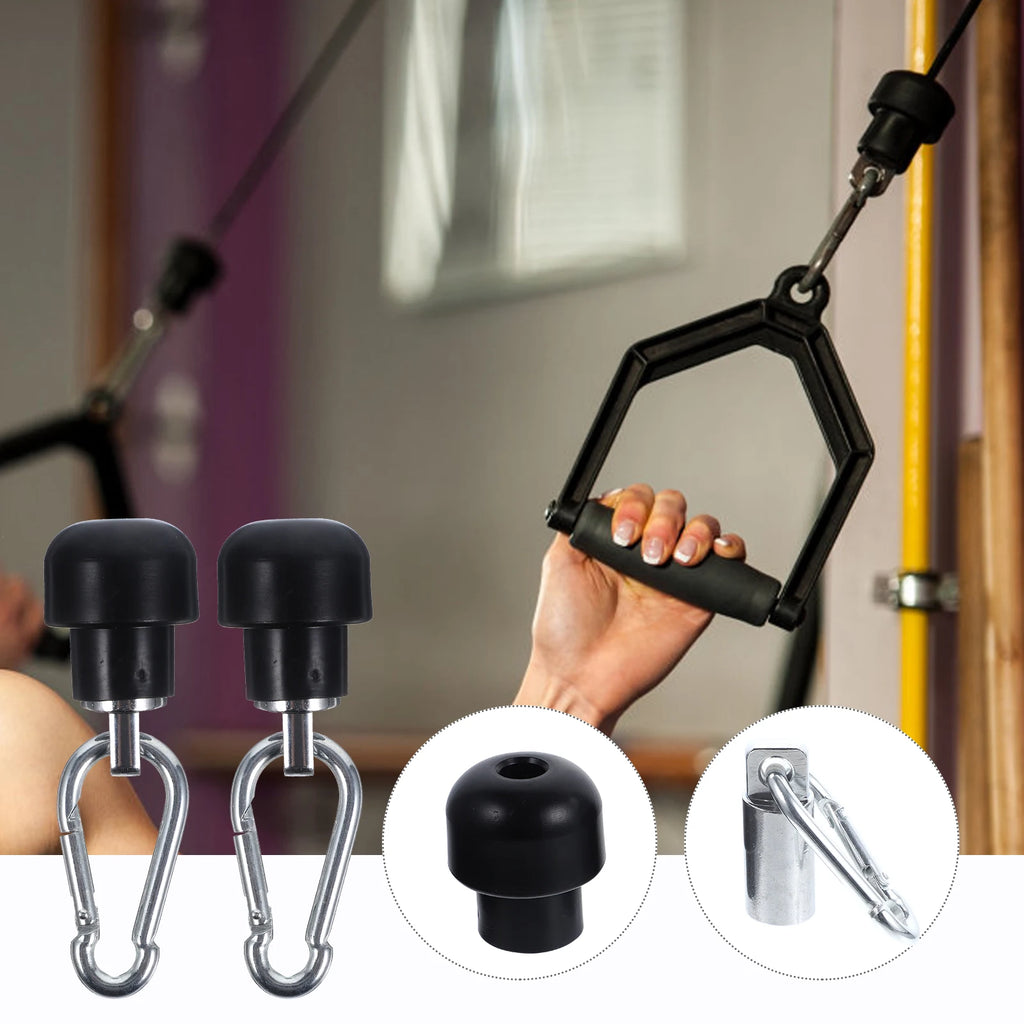 2 Sets Fitness Equipment Accessories Gym Machine Lock Adapter Home Cable Rope Attachments for Iron