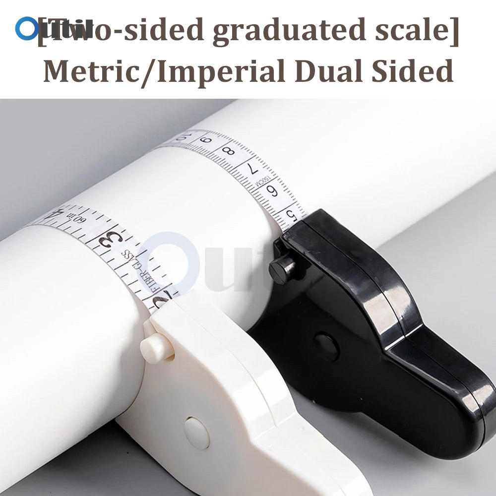 150cm Self-tightening Body Measuring Tape Health Fitness Tester Metric Centimeter Tape Ruler Body Circumference Measuring Tape