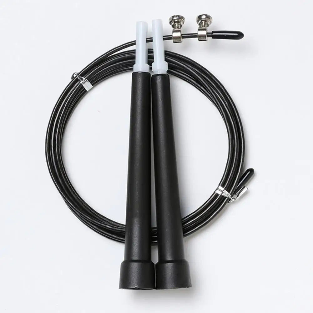 1 Set Steel Wire Jump Rope with Ergonomic Handle Weighted Adjustable Fitness Rope Skipping Workout Equipment for Kids Adults