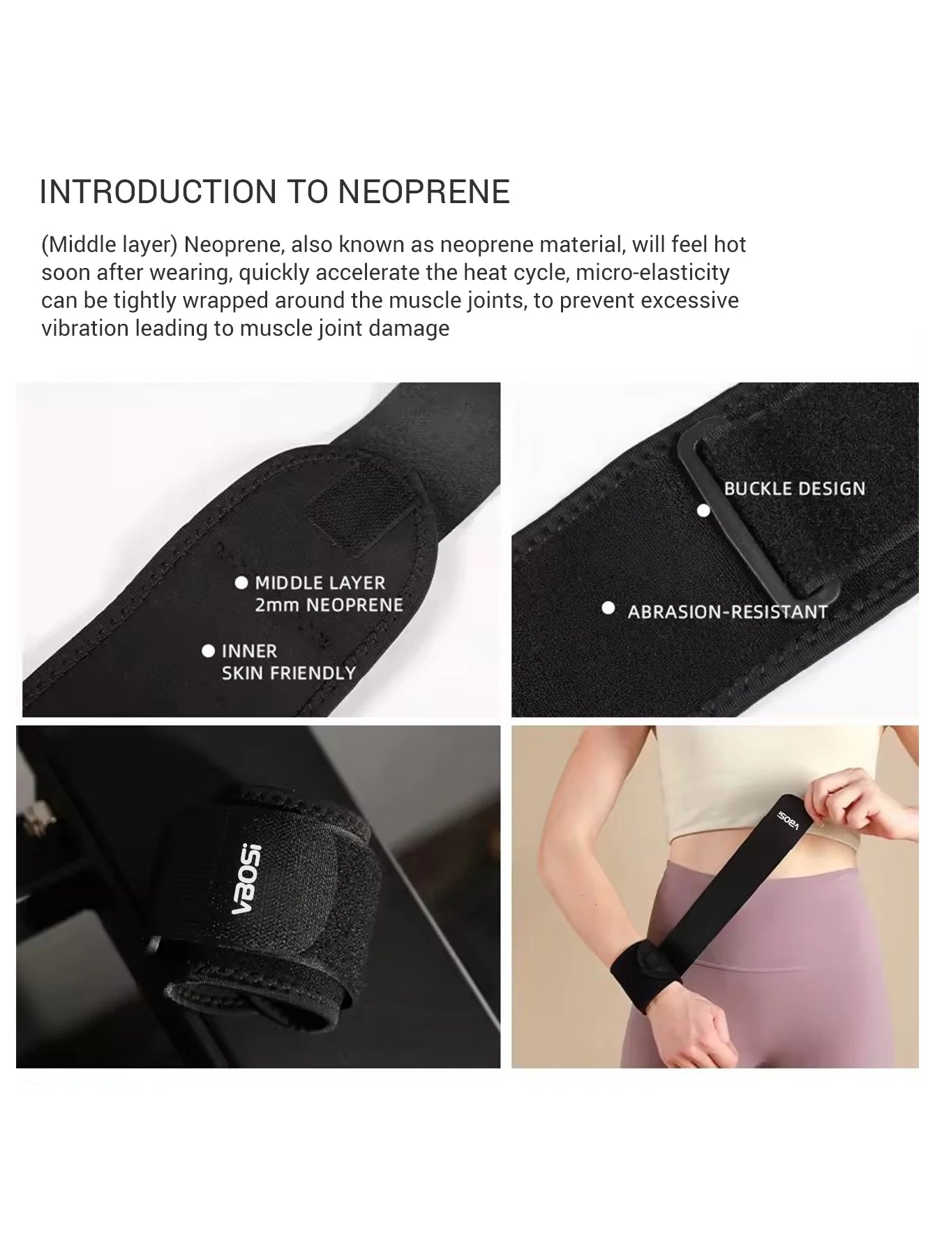 1 Piece Adjustable Lightweight Wrist Support for Weightlifting Squat Kettlebell