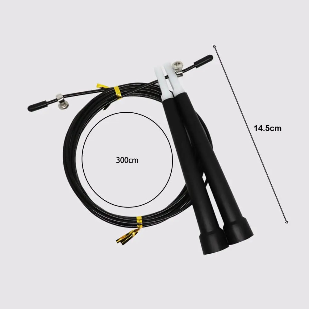 1 Set Steel Wire Jump Rope with Ergonomic Handle Weighted Adjustable Fitness Rope Skipping Workout Equipment for Kids Adults