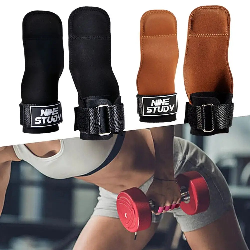 1pair Gym Gloves Grips Anti-skid Weight Power Belt Gloves Workout Belt Lifting Crossfit Pads Deadlift Fitness Pa Y0o2