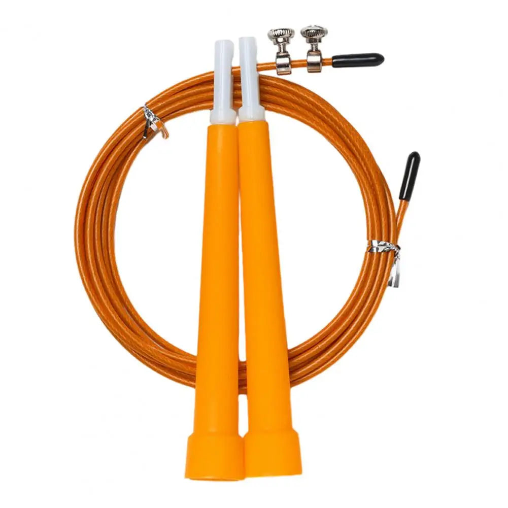 1 Set Steel Wire Jump Rope with Ergonomic Handle Weighted Adjustable Fitness Rope Skipping Workout Equipment for Kids Adults