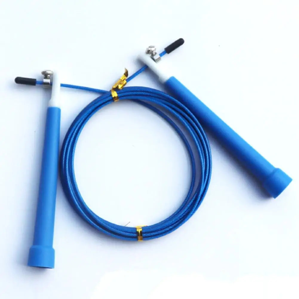 1 Set Steel Wire Jump Rope with Ergonomic Handle Weighted Adjustable Fitness Rope Skipping Workout Equipment for Kids Adults