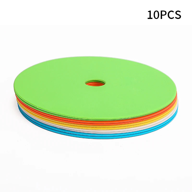 10 pieces of high quality football basketball training auxiliary sports training equipment accessories with holes landmark pad