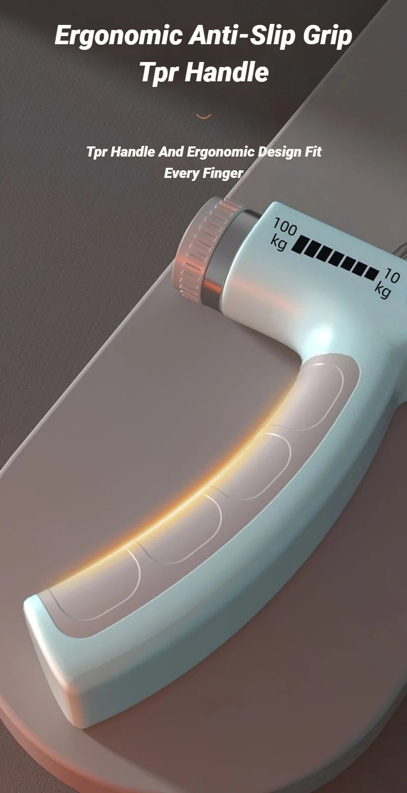 10-100Kg Adjustable Hand Grip Strengthener Trainer With Counter Wrist Forearm And Exerciser For Muscle Building Strength