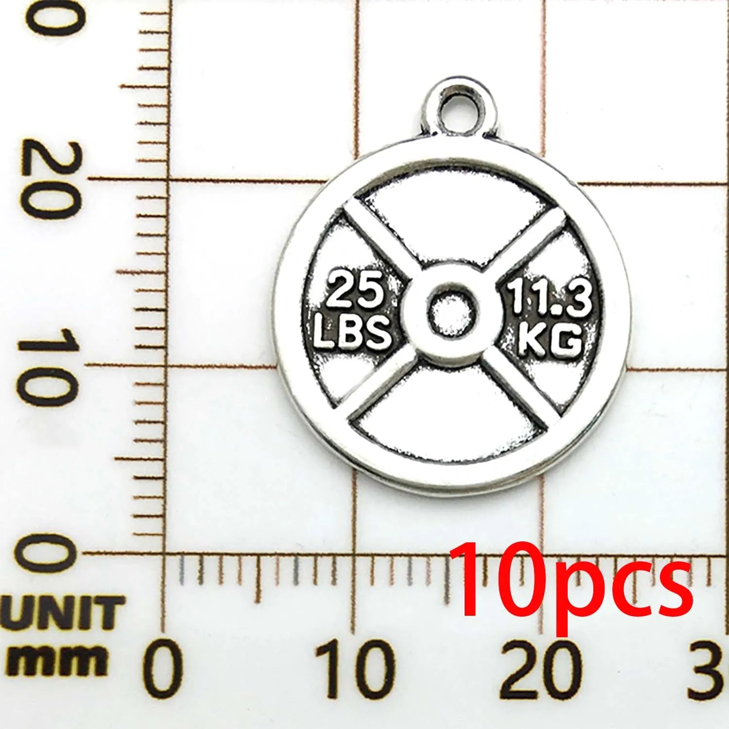 10/13pcs Antique Silvery Fitness Equipment Charms Alloy Weightlifting, Dumbbell Pendants for DIY Jewelry Making Accessories