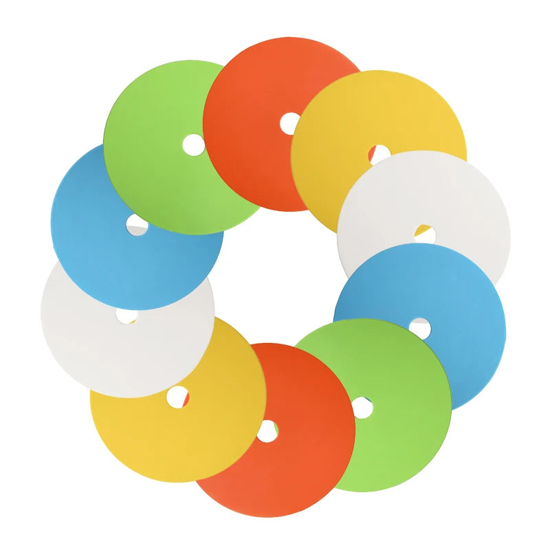 10 pieces of high quality football basketball training auxiliary sports training equipment accessories with holes landmark pad