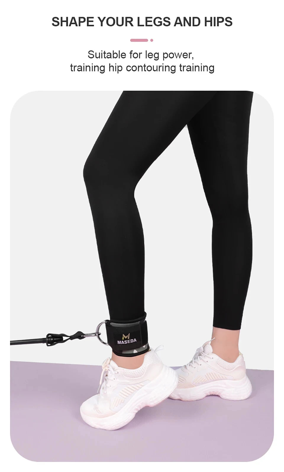 Adjustable Fitness Ankle Straps D-Ring Support Cuffs Gym Leg Strength Workouts Pulley With Buckle Sports Guard Safety Abductors