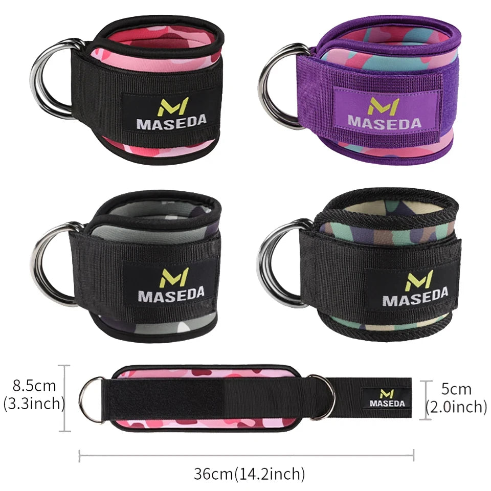 Adjustable Fitness Ankle Straps D-Ring Support Cuffs Gym Leg Strength Workouts Pulley With Buckle Sports Guard Safety Abductors