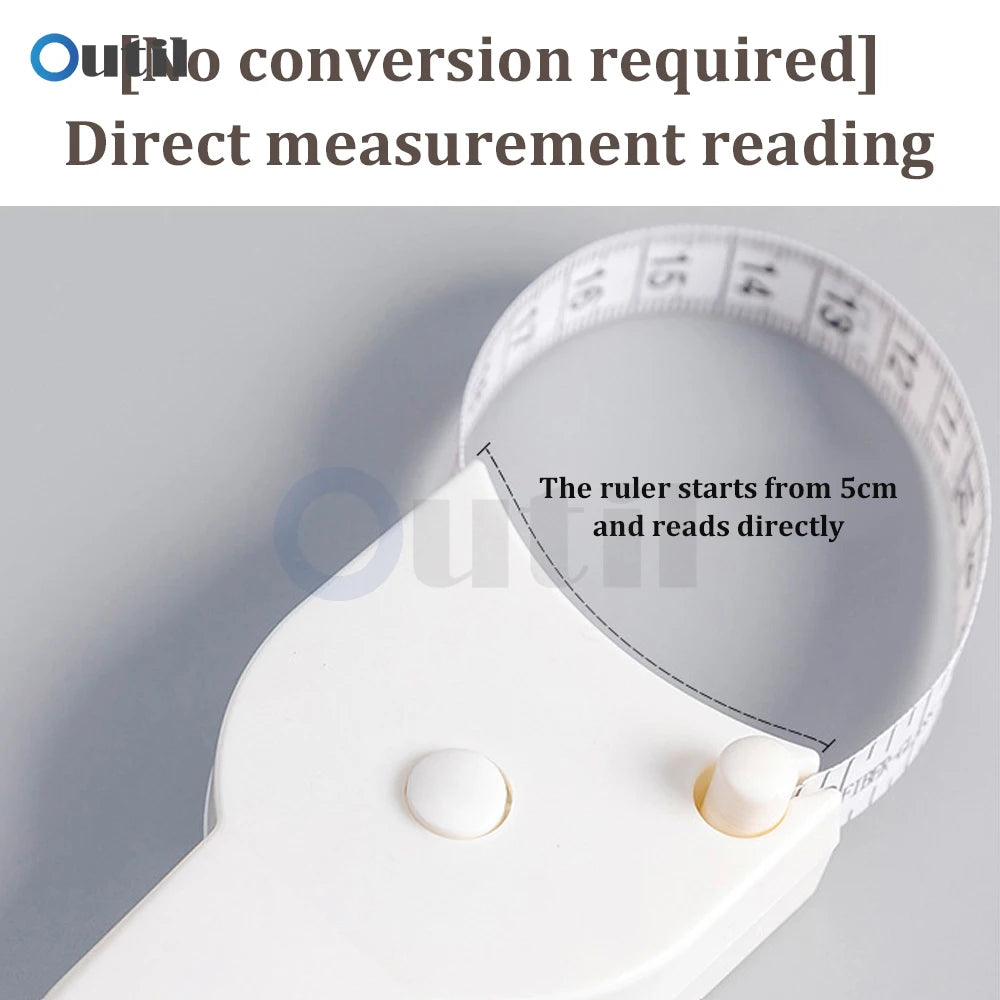 150cm Self-tightening Body Measuring Tape Health Fitness Tester Metric Centimeter Tape Ruler Body Circumference Measuring Tape