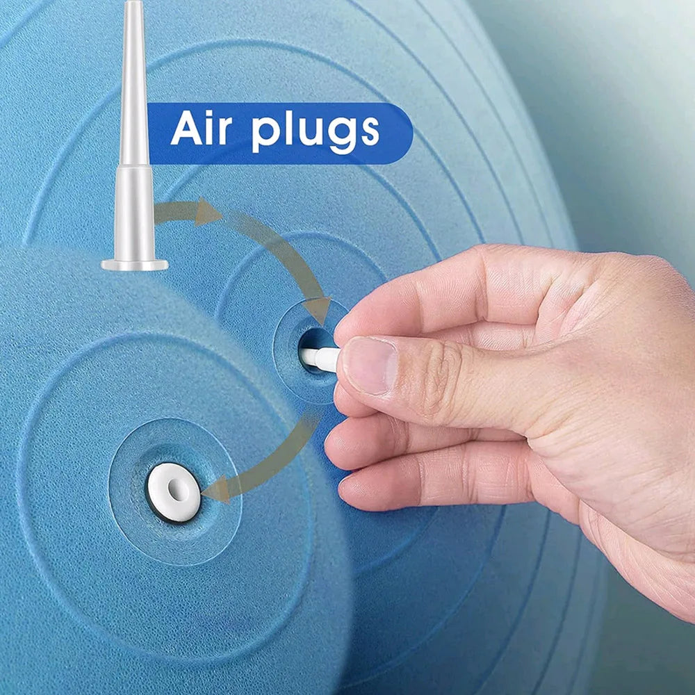 1set White Plastic Yoga Ball Air Stopper Air Plug Puller Fitness Jump Horse Horn Balls Valve Plugs Fitness Equipment Accessories