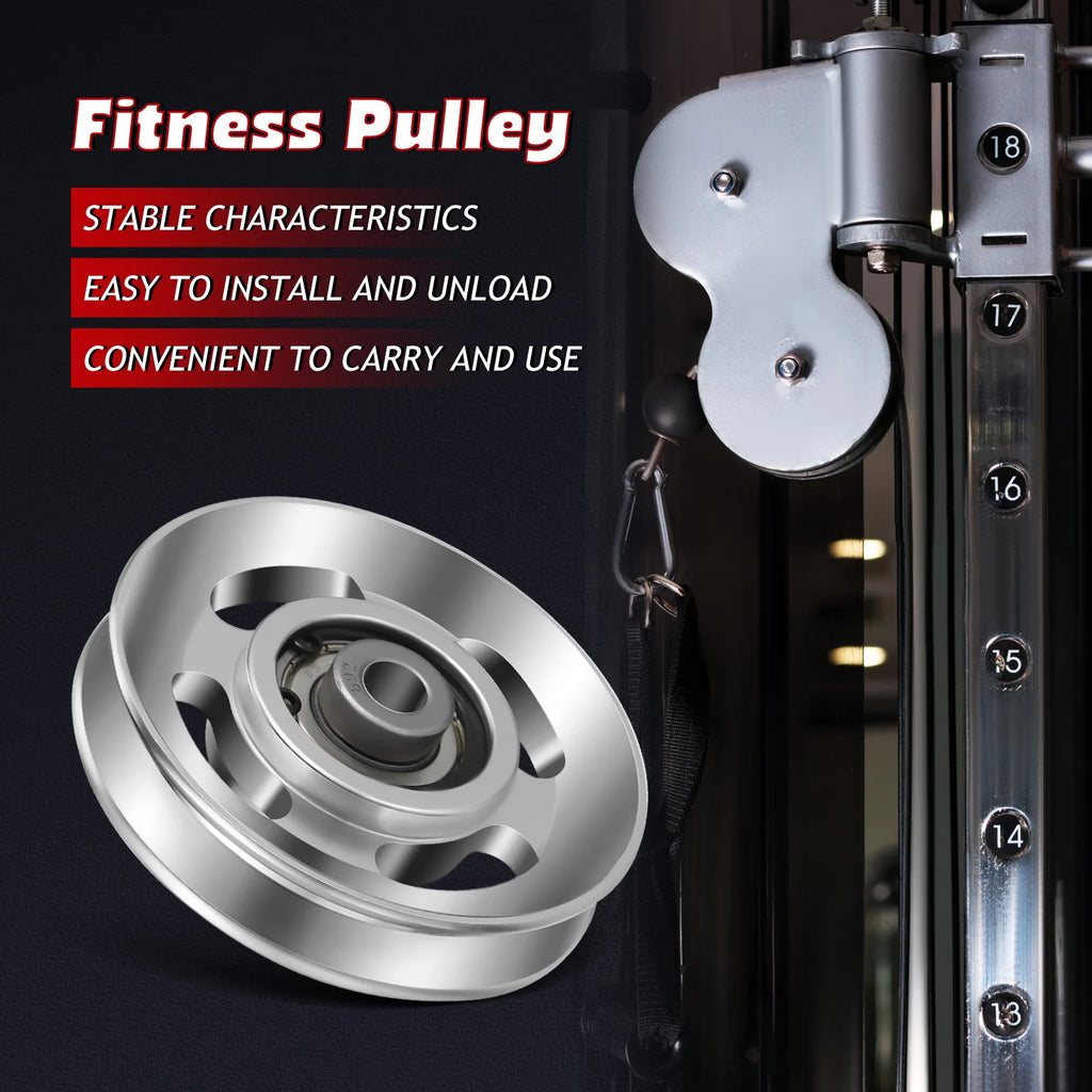 10 PCS Aluminum Pulley Accessories Cable Wheel Gym Belt Equipment Wheels cable machine wheel home Fitness Exercise Alloy Pulleys