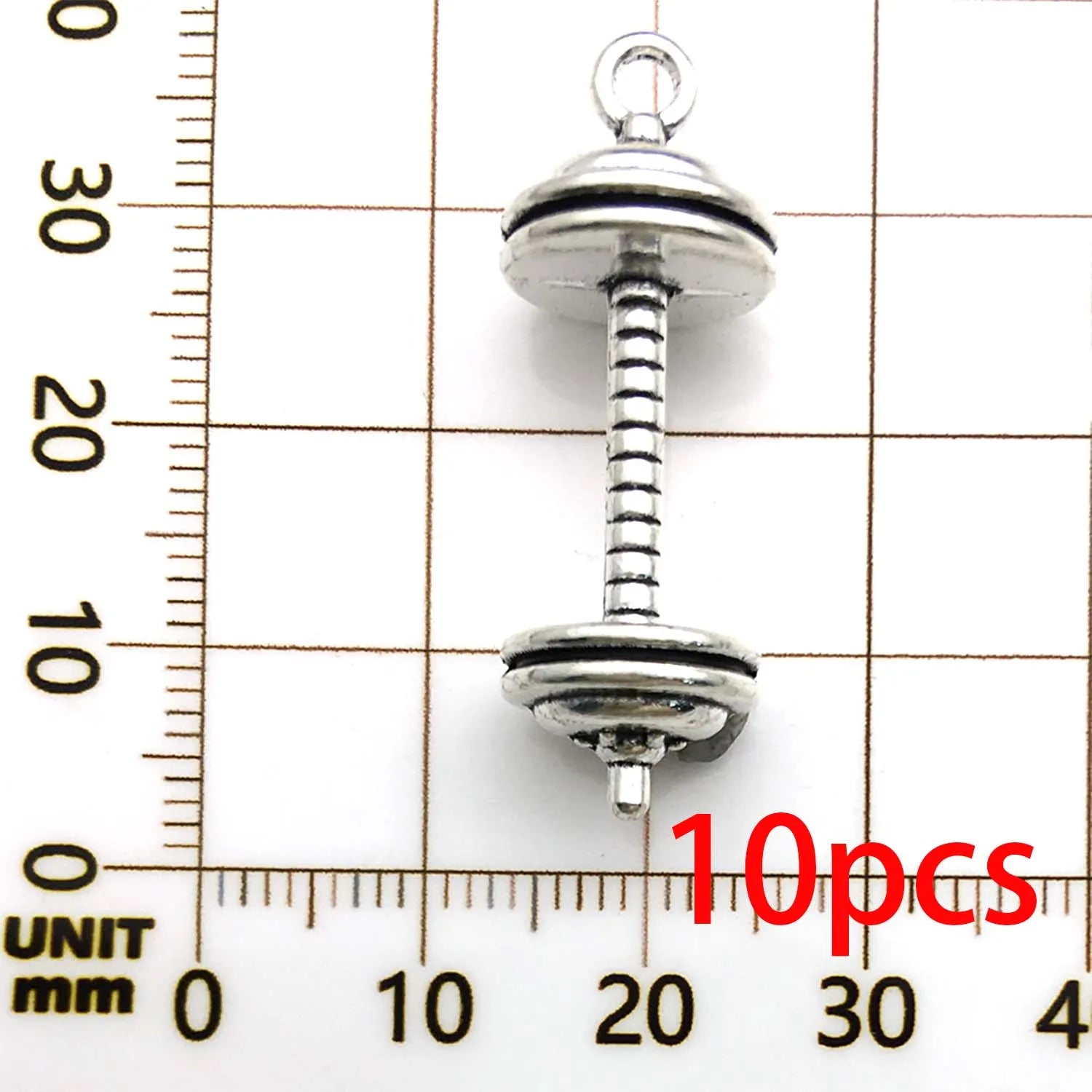 10/13pcs Antique Silvery Fitness Equipment Charms Alloy Weightlifting, Dumbbell Pendants for DIY Jewelry Making Accessories
