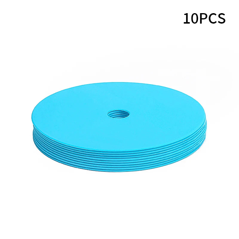 10 pieces of high quality football basketball training auxiliary sports training equipment accessories with holes landmark pad