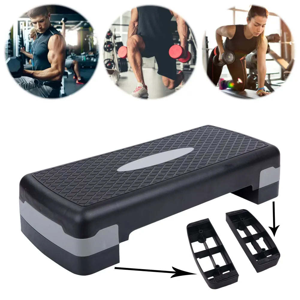 1 Pair Fitness Step Pedal Base Adjustable Nonslip Aerobic Fitness Stepper Base Weight Bearing Training Accessories