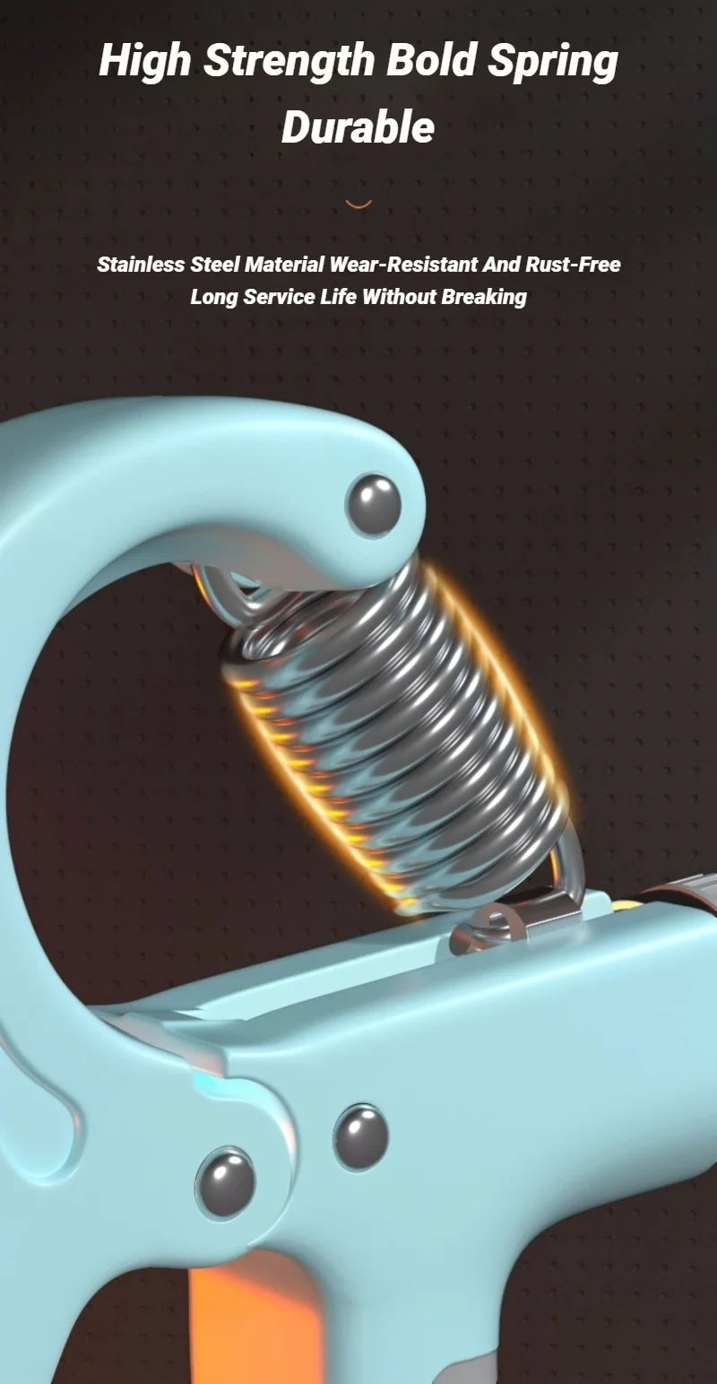 10-100Kg Adjustable Hand Grip Strengthener Trainer With Counter Wrist Forearm And Exerciser For Muscle Building Strength