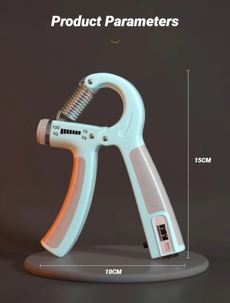 10-100Kg Adjustable Hand Grip Strengthener Trainer With Counter Wrist Forearm And Exerciser For Muscle Building Strength