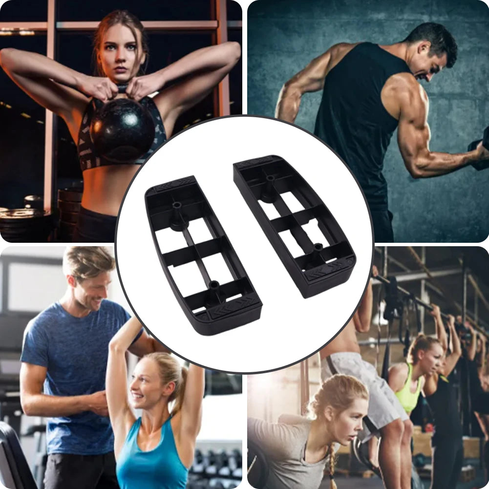 1 Pair Fitness Step Pedal Base Adjustable Nonslip Aerobic Fitness Stepper Base Weight Bearing Training Accessories