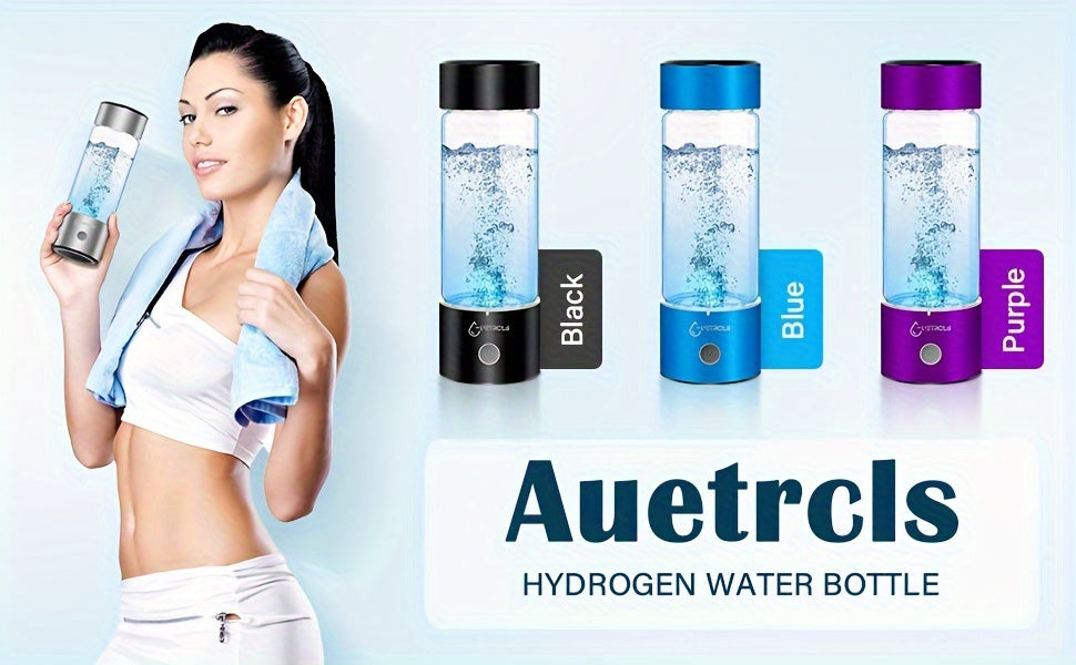 2 in1 Hydrogen Water Bottle, Hydrogen Water Generator, Portable Hydrogen Generator, Rechargeable Health Ionizer - Rich in Antioxidants for Wellness and Travel