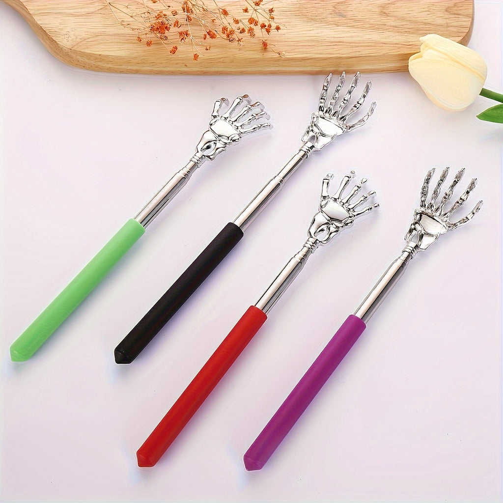 1pc Stainless Steel Extendable Back Scratcher - Portable, No-Battery Needed, Perfect for Health & Wellness Enthusiasts
