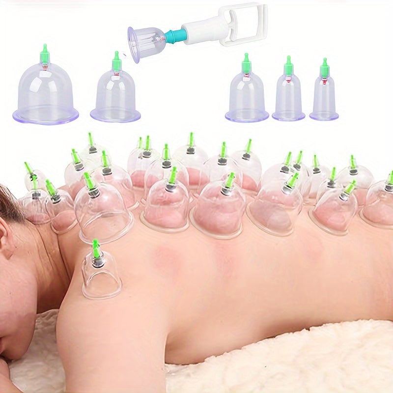 10PCS Cupping Therapy Set for Massage and Wellness, Vacuum Suction Cupping Kit for Muscle Relaxation, Pain Relief & Detox - Alcohol Free, Manual Operation Without Batteries