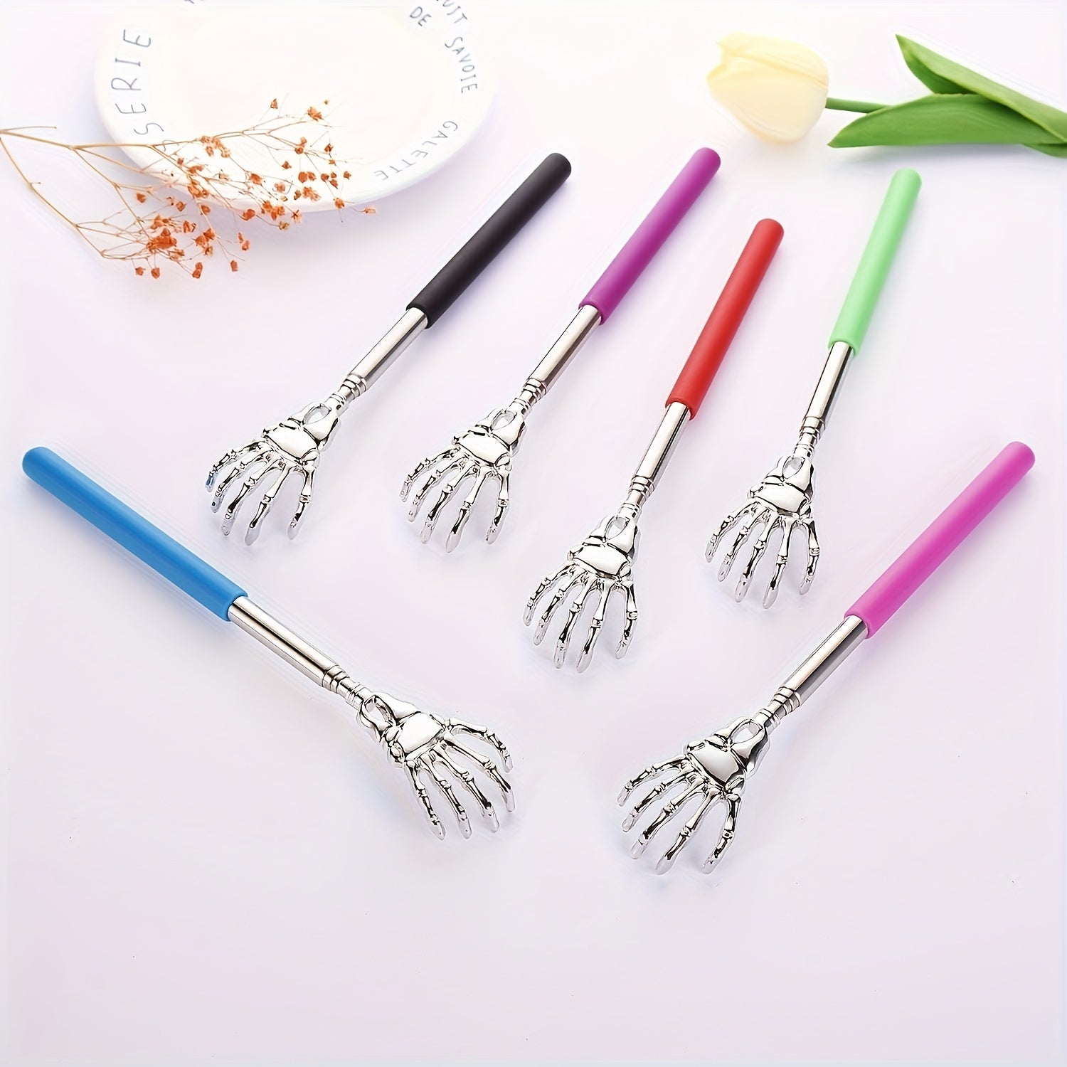 1pc Stainless Steel Extendable Back Scratcher - Portable, No-Battery Needed, Perfect for Health & Wellness Enthusiasts